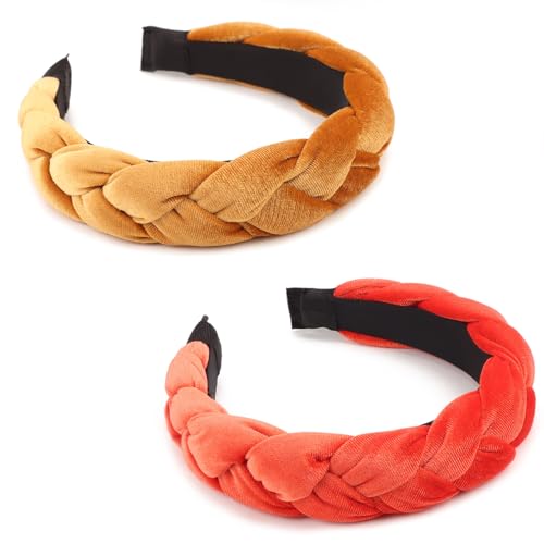 DRESHOW Geflochtene Stirnbänder für Damen Samt Haarreifen Elastische Criss Cross Haarbänder Zubehör DRESHOW Geflochtene Stirnbänder für Damen Samt Haarreifen Elastische Criss Cross Haarbänder Zubehör von DRESHOW
