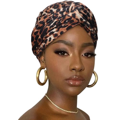 DRESHOW Haar Wrap für Damen Gerippte Weich Turban Stretch Jersey Kopftuch Atmungsaktiv Leichtgewicht Turban von DRESHOW
