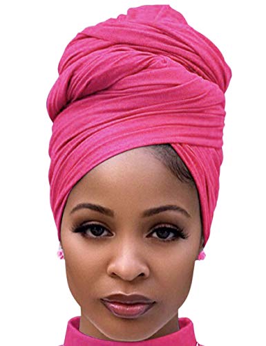 DRESHOW Haarwickel für Schwarze Damen Schal Turban Langes Haar Kopfwickel Schal Kopftuch Weiche Stirnband Schals Gap von DRESHOW