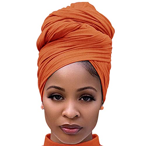 DRESHOW Haarwickel für Schwarze Damen Schal Turban Langes Haar Kopfwickel Schal Kopftuch Weiche Stirnband Schals Gap von DRESHOW