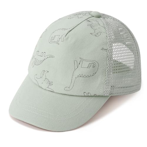 DRESHOW Kleinkind Baseball Mütze Baby Dinosaurier gemusterte Mützen Unisex Baby Trucker Mützen Säugling Kleinkind Kindermützen für Jungen Mädchen von DRESHOW