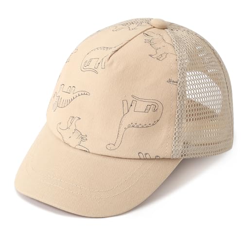 DRESHOW Kleinkind Baseball Mütze Baby Dinosaurier gemusterte Mützen Unisex Baby Trucker Mützen Säugling Kleinkind Kindermützen für Jungen Mädchen von DRESHOW