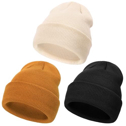 DRESHOW Kleinkind Beanie Kinder Wintermützen Kinder Weich Stricken Unisex-Mütze für Baby Jungen Mädchen Warm Mütze Mützen für 2-6 Jahre von DRESHOW