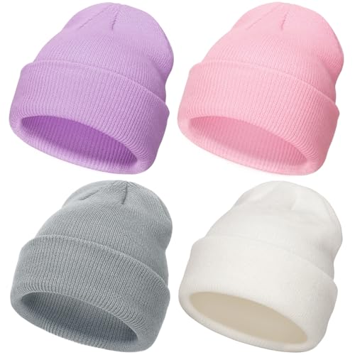 DRESHOW Kleinkind Beanie Kinder Wintermützen Kinder Weich Stricken Unisex-Mütze für Baby Jungen Mädchen Warm Mütze Mützen für 2-6 Jahre von DRESHOW