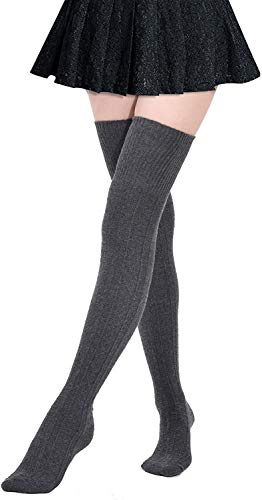 DRESHOW Kniestrümpfe Overknee Strümpfe Lange Gestreifte Socken Beinwärmer Schenkel Socken für Damen und Mädchen von DRESHOW