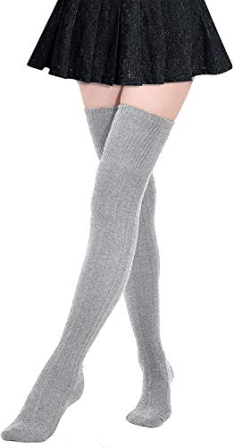 DRESHOW Kniestrümpfe Overknee Strümpfe Lange Gestreifte Socken Beinwärmer Schenkel Socken für Damen und Mädchen von DRESHOW