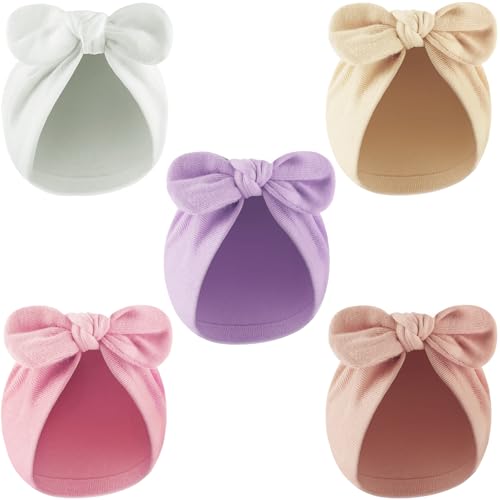 DRESHOW Neugeborene Baby Mütze Baby Bowknot Turban Hüte Krankenhaus Hut Beanie Kleinkind Bogen Hüte Baby Baumwolle Hut 0-12 Monate von DRESHOW