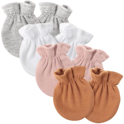 DRESHOW Neugeborenes Baby Fäustlinge Kleinkind Handschuhe Keine Kratzer Fäustlinge Baumwolle Handschuhe für 0-6 Monate von DRESHOW