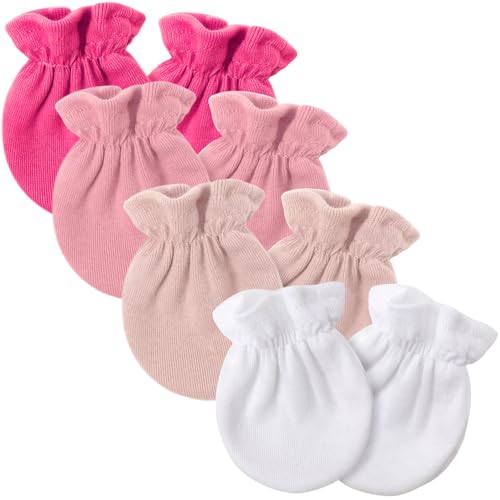 DRESHOW Neugeborenes Baby Fäustlinge Kleinkind Handschuhe Keine Kratzer Fäustlinge Baumwolle Handschuhe für 0-6 Monate von DRESHOW