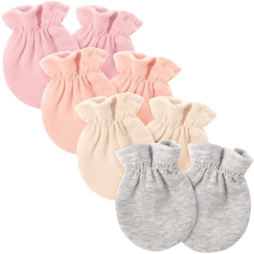 DRESHOW Neugeborenes Baby Fäustlinge Kleinkind Handschuhe Keine Kratzer Fäustlinge Baumwolle Handschuhe für 0-6 Monate von DRESHOW