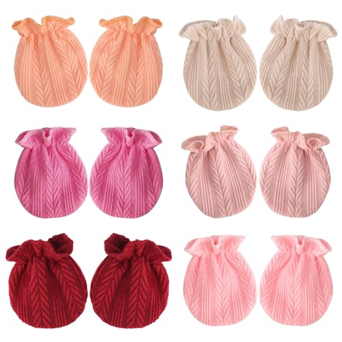 DRESHOW Neugeborenes Baby Fäustlinge Kleinkind Handschuhe Keine Kratzer Fäustlinge Baumwolle Handschuhe für 0-6 Monate von DRESHOW
