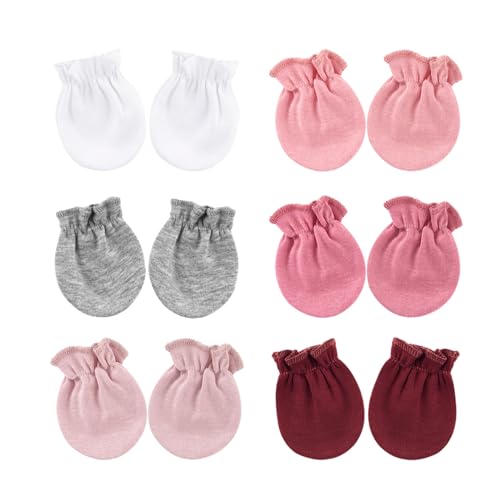 DRESHOW Neugeborenes Baby Fäustlinge Kleinkind Handschuhe Keine Kratzer Fäustlinge Baumwolle Handschuhe für 0-6 Monate von DRESHOW
