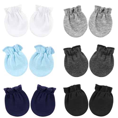 DRESHOW Neugeborenes Baby Fäustlinge Kleinkind Handschuhe Keine Kratzer Fäustlinge Baumwolle Handschuhe für 0-6 Monate von DRESHOW