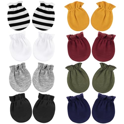 DRESHOW Neugeborenes Baby Fäustlinge Kleinkind Handschuhe Keine Kratzer Fäustlinge Baumwolle Handschuhe für 0-6 Monate von DRESHOW