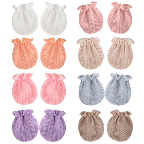 DRESHOW Neugeborenes Baby Fäustlinge Kleinkind Handschuhe Keine Kratzer Fäustlinge Baumwolle Handschuhe für 0-6 Monate von DRESHOW
