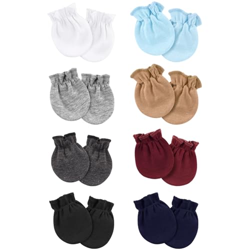 DRESHOW Neugeborenes Baby Fäustlinge Kleinkind Handschuhe Keine Kratzer Fäustlinge Baumwolle Handschuhe für 0-6 Monate von DRESHOW