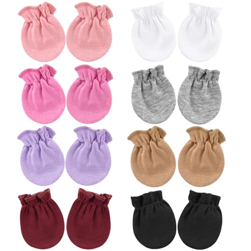 DRESHOW Neugeborenes Baby Fäustlinge Kleinkind Handschuhe Keine Kratzer Fäustlinge Baumwolle Handschuhe für 0-6 Monate von DRESHOW