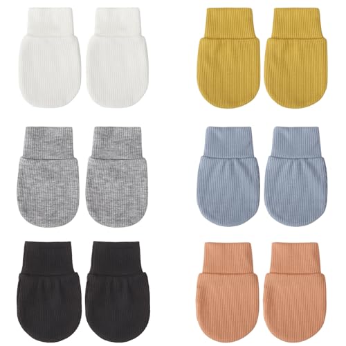 DRESHOW Neugeborenes Baby Fäustlinge Kleinkind Handschuhe Keine Kratzer Fäustlinge Handschuhe für 0-6 Monate von DRESHOW