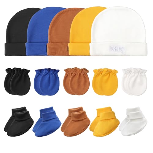 DRESHOW Neugeborenes Baby Mütze Fäustlinge Socken Set Säugling Baumwolle Beanie Handschuhe Keine Kratzer Dicke Warme Socken Baby Jungen Mädchen 0-6 Monate DRESHOW Neugeborenes Baby Mütze Fäustlinge Socken Set Säugling Baumwolle Beanie Handschuhe Keine Kratzer Dicke Warme Socken Baby Jungen Mädchen 0-6 Monate von DRESHOW