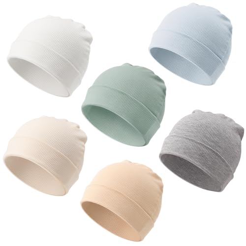 DRESHOW Neugeborenes Baby Mütze Hut Beanie Bekleidung Unisex Infant Hut Kindergarten Mütze Baby Jungen Mädchen 0-3 Monate von DRESHOW