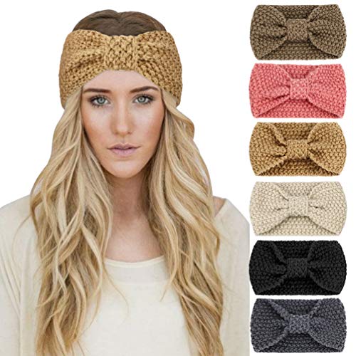 DRESHOW 6 Stück Winter Stirnband Damen Strick Ohrenwärmer Stirnbänder Mädchen Gestrickt Stirnband Kopfband Haarband Headwrap Frauen Haarbänder DRESHOW 6 Stück Winter Stirnband Damen Strick Ohrenwärmer Stirnbänder Mädchen Gestrickt Stirnband Kopfband Haarband Headwrap Frauen Haarbänder von DRESHOW