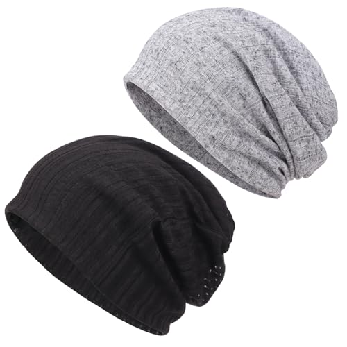 DRESHOW Slouchy Beanie Mütze Damen Leichte Beanie Chemo Kopfbedeckung Laufmütze Sportmütze für Damen von DRESHOW