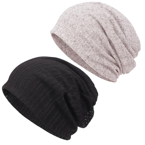 DRESHOW Slouchy Beanie Mütze Damen Leichte Beanie Chemo Kopfbedeckung Laufmütze Sportmütze für Damen von DRESHOW