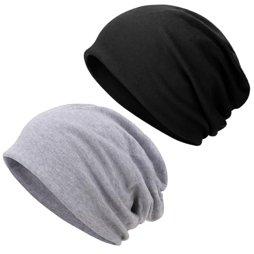 DRESHOW Slouchy Beanie Mütze Damen Leichte Beanie Chemo Kopfbedeckung Laufmütze Sportmütze für Damen von DRESHOW