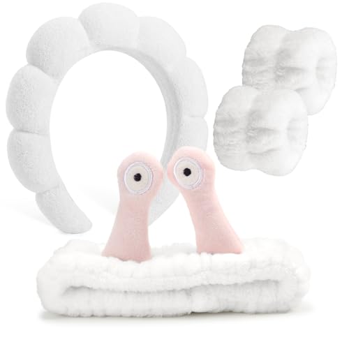 DRESHOW Spa Stirnband zum Waschen Gesicht Armband Schnecke Haare Bands Set Elastische Make Up Schwamm Weichem Frottee Hautpflege Rutschfest Stirnband Cartoon für Damen DRESHOW Spa Stirnband zum Waschen Gesicht Armband Schnecke Haare Bands Set Elastische Make Up Schwamm Weichem Frottee Hautpflege Rutschfest Stirnband Cartoon für Damen von DRESHOW