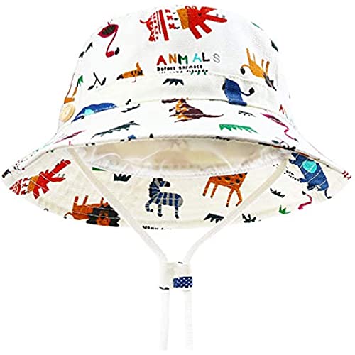 DRESHOW Unisex Baby Kleinkinder Sonnenhut Kappe Mütze Fischerhut Strandhut Kinder Baby Stern Sommerhut UV Schutz UPF 50+, Age 1-2 Jahre, Size 50cm von DRESHOW