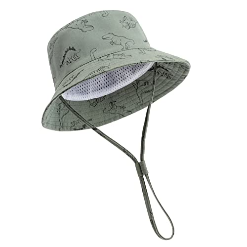 DRESHOW Unisex Baby Kleinkinder Sonnenhut Kappe Mütze Fischerhut Strandhut Kinder Baby Stern Sommerhut UV Schutz UPF 50+, Age 1-2 Jahre, Size 50cm von DRESHOW