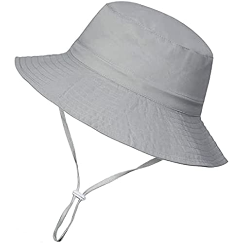 DRESHOW Unisex Baby Kleinkinder Sonnenhut Kappe Mütze Fischerhut Strandhut Kinder Baby Stern Sommerhut UV Schutz UPF 50+, Age 6-12 Monate, Size 48cm von DRESHOW