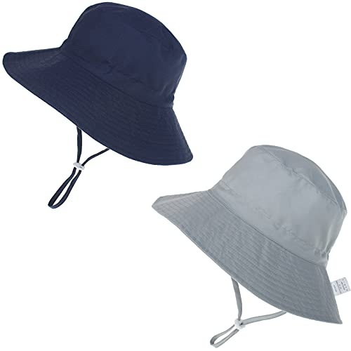 DRESHOW Unisex Baby Kleinkinder Sonnenhut Kappe Mütze Fischerhut Strandhut Kinder Baby Stern Sommerhut UV Schutz UPF 50+ von DRESHOW