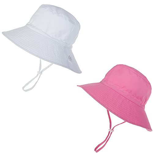 DRESHOW Unisex Baby Kleinkinder Sonnenhut Kappe Mütze Fischerhut Strandhut Kinder Baby Stern Sommerhut UV Schutz UPF 50+ von DRESHOW