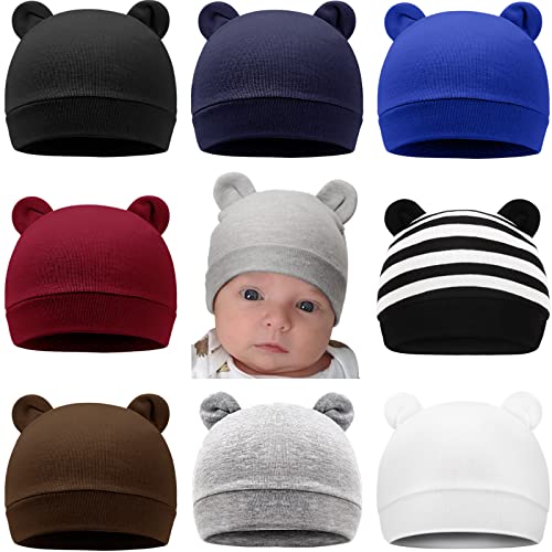 DRESHOW Unisex Mütze Hut Junge Mütze Frühling Mützchen Kleinkind Wendemütze Jersey Slouch Beanie Bekleidung Unisex Infant Hut Kindergarten Mütze von DRESHOW