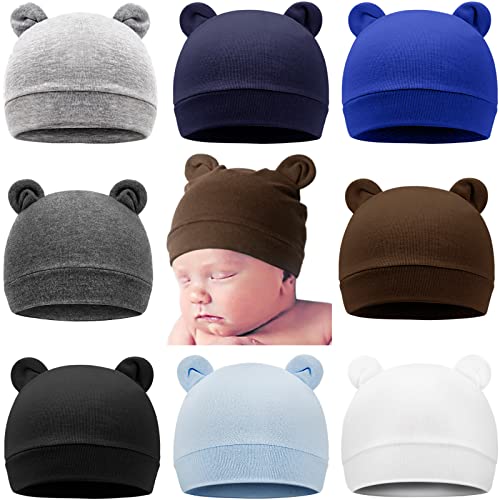 DRESHOW Unisex Mütze Hut Junge Mütze Frühling Mützchen Kleinkind Wendemütze Jersey Slouch Beanie Bekleidung Unisex Infant Hut Kindergarten Mütze von DRESHOW