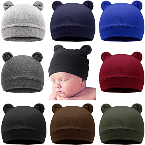 DRESHOW Unisex Mütze Hut Junge Mütze Frühling Mützchen Kleinkind Wendemütze Jersey Slouch Beanie Bekleidung Unisex Infant Hut Kindergarten Mütze von DRESHOW