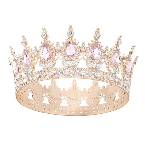 DRESHOW Volle Runde Mädchen Tiara Königin Krone Damen Brautkrone Diadem Kristall Barock Tiara Sparkly Strass Prinzessin Karneval Kopfschmuck für Hochzeit Prom Geburtstag Party DRESHOW Volle Runde Mädchen Tiara Königin Krone Damen Brautkrone Diadem Kristall Barock Tiara Sparkly Strass Prinzessin Karneval Kopfschmuck für Hochzeit Prom Geburtstag Party von DRESHOW