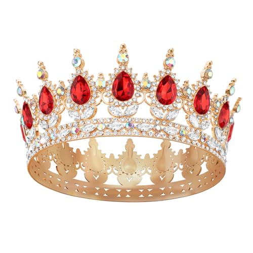 DRESHOW Volle Runde Mädchen Tiara Königin Krone Damen Brautkrone Diadem Kristall Barock Tiara Sparkly Strass Prinzessin Karneval Kopfschmuck für Hochzeit Prom Geburtstag Party DRESHOW Volle Runde Mädchen Tiara Königin Krone Damen Brautkrone Diadem Kristall Barock Tiara Sparkly Strass Prinzessin Karneval Kopfschmuck für Hochzeit Prom Geburtstag Party von DRESHOW