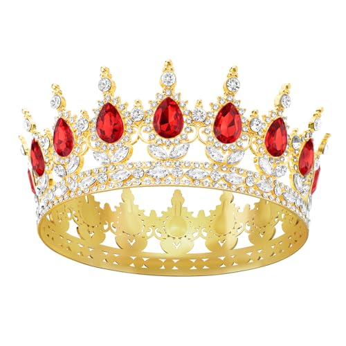DRESHOW Volle Runde Mädchen Tiara Königin Krone Damen Brautkrone Diadem Kristall Barock Tiara Sparkly Strass Prinzessin Karneval Kopfschmuck für Hochzeit Prom Geburtstag Party DRESHOW Volle Runde Mädchen Tiara Königin Krone Damen Brautkrone Diadem Kristall Barock Tiara Sparkly Strass Prinzessin Karneval Kopfschmuck für Hochzeit Prom Geburtstag Party von DRESHOW