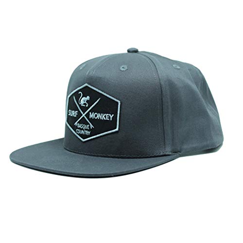 Cap Grau Full Patch Snapback - Surf Monkey® - Baseball Cap für Herren/Damen von Surf Monkey