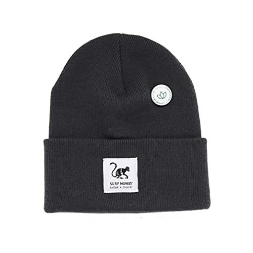 SURF MONKEY Beanie Recycelte Mütze Unisex Erwachsene Einheitsgröße - Wintermütze, grau, 61 cm von Surf Monkey