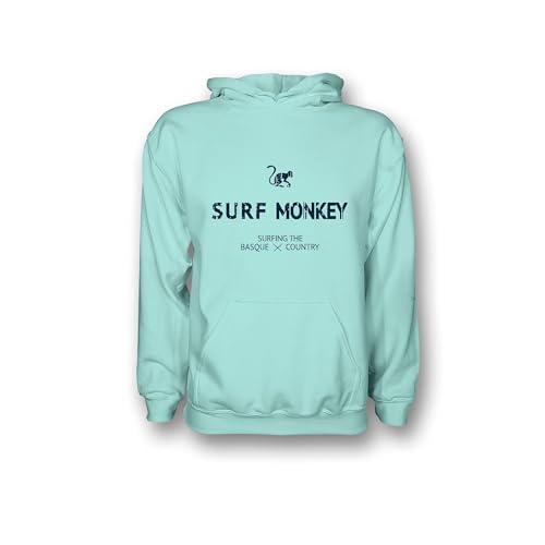 Dressed IN Music Play with ME Hoodie Herren/Damen-Sweatshirt mit Kapuze – Bio-Baumwolle GOTS Surf Monkey®, Himmel, XL von Surf Monkey