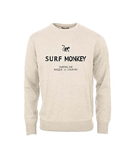 Dressed IN Music Play with ME Klassisches Sweatshirt mit Rundhalsausschnitt für Herren/Damen - Bio-Baumwolle Surf Monkey® Sweatshirt, Sandfarben, XL von Surf Monkey