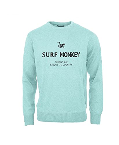 Dressed IN Music Play with ME Klassisches Sweatshirt mit Rundhalsausschnitt für Herren/Damen - Bio-Baumwolle Surf Monkey® Sweatshirt, Hielo, Large von Surf Monkey