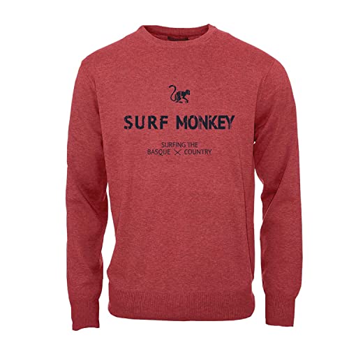 Dressed IN Music Play with ME Klassisches Sweatshirt mit Rundhalsausschnitt für Herren/Damen - Bio-Baumwolle Surf Monkey® Sweatshirt, rot, M von Surf Monkey