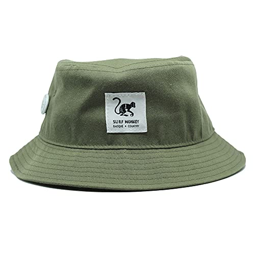 DRESSED IN MUSIC PLAY WITH ME Recycled Bucket Repreve® Fischerhut, Unisex, Erwachsene Surf Monkey®, Oliv, One size von Surf Monkey
