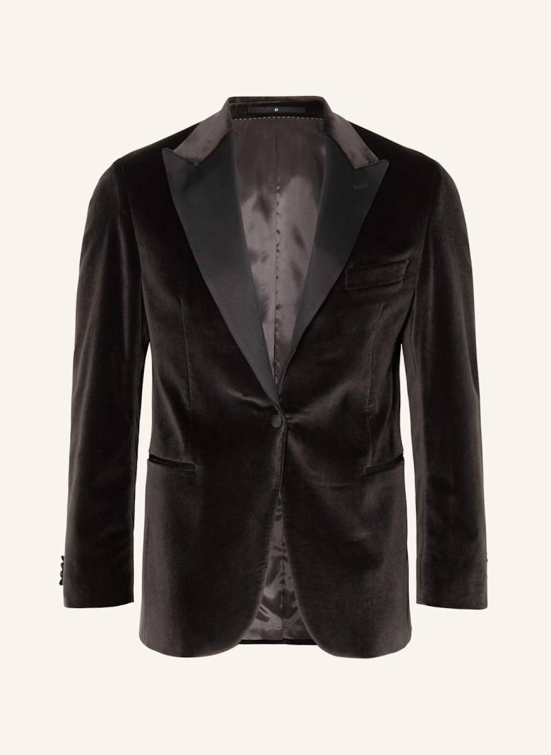 Dressler Smoking-Sakko Stevan Regular Fit Aus Samt grau von DRESSLER