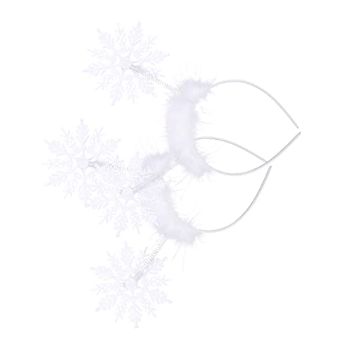 DRESSOOS 2stücke Weihnachts Haarreif Mit Schneeflocken Design Festlicher Haarschmuck Für Partys Und Cosplay Robustes Material Für Damen Und Besondere Anlässe von DRESSOOS