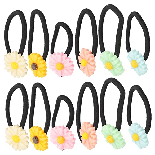 DRESSOOS Elastische Haargummis Für Mädchen Und Frauen 30 Stück Gänseblümchen-haarseil Haarband Für Pferdeschwanzhalter von DRESSOOS